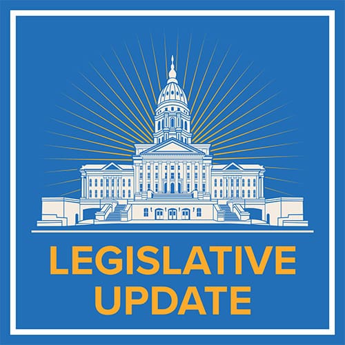 legislative update with image of kansas state capitol